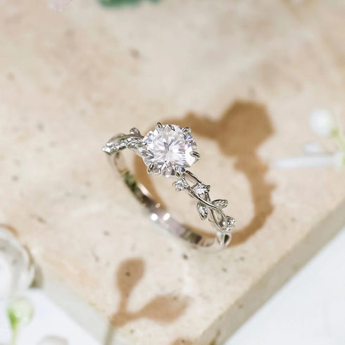 Hallmark Silver Nature Love Round Cut Ad Ring