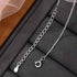 925 Silver Cute Punch Heart Necklace With Chain