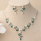 Hallmark Silver Sadabahar Green design Jewelry Set