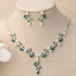 Hallmark Silver Sadabahar Green design Jewelry Set