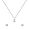 Zarkan Elegant Square Diamond Pendant Set