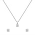 Zarkan Elegant Square Diamond Pendant Set