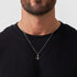 Hallmark Silver Anchor Men Pendant Cuban Chain