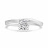 Elegant Minimal Solitaire Sterling Silver Ring
