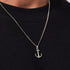 Hallmark Silver Anchor Men Pendant Cuban Chain