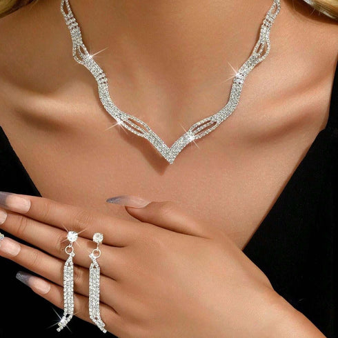 Hallmark Silver Party Wear Silver Jewellery Set