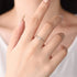 Minimal Sterling Silver Solitaire Ring With AD