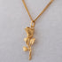 Hallmark Silver Gold Plated Rose Men Pendant Cuban Chain