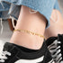 Hallmark Silver Gold Plated Heart Star Drop Triangle Figured Pair Anklet