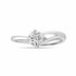 Minimal Pure Silver Solitaire Ring