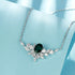 Hallmarked Silver Emerald Classic Necklace