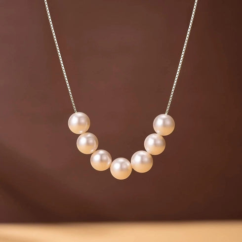 Hallmarked Silver PEARL Necklace With Box Chain