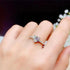 Hallmark Silver White Heart Cut Solitaire Ring