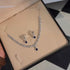 Hallmark Silver Dark Blue Ad Elegant & Fashionable Evening Party Wedding Jewelry Set