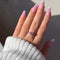 Hallmark Silver Friendship Pink Heart Chain Ring