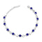 Zarkan 925 Silver Minimal Sapphires Bracelet