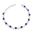Zarkan 925 Silver Minimal Sapphires Bracelet