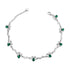 Zarkan 925 Silver Minimal Emerald Bracelet