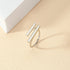 Hallmark Silver Geometric Design Cuff Ring