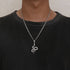 Hallmark Silver Snank Men Pendant Cuban Chain