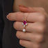 Hallmark Silver Pearl Detail Pink Heart Rose Gold Necklace