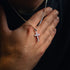 Hallmark Silver Micro Vintage Cross Men Pendant Cuban Chain
