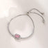 Hallmark Silver Crystal Pink American Diamond Bracelet