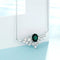 Hallmarked Silver Emerald Classic Necklace