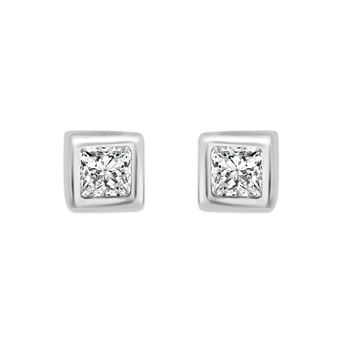 Zarkan Elegant Square Diamond Pendant Set