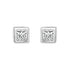 Zarkan Elegant Square Diamond Pendant Set