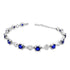 Zarkan 925 Silver Minimal Sapphires Bracelet