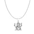 Zarkan 925 Silver Ganpati Bappa Pendant With Chain
