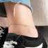 Hallmark Silver Rhodium Plated Zircon Stone Pair Anklet