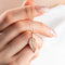 Hallmark Silver Rose Gold Zircon Leaf Design Necklace