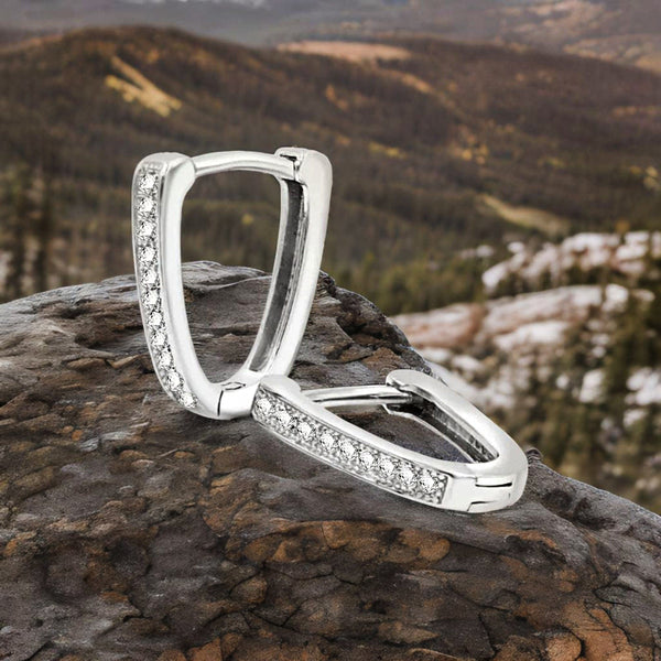 Zarkan Horseshoe Hoop Silver Earrings