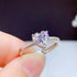 Hallmark Silver White Heart Cut Solitaire Ring
