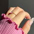 Hallmark Silver Oval Pink Self Love Gold Plated Chain Ring