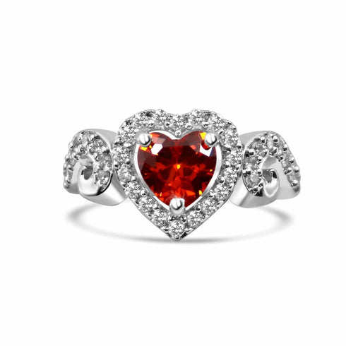Vintage Beauty Heart Sterling Silver Ring