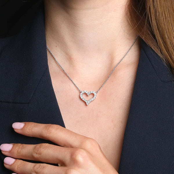 Zarkan Love Heart Silver Pendant