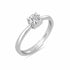 Zarkan 925 Silver Adjustable Solitaire Diamond Ring For Women