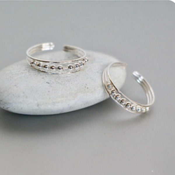 925 Hallmark Silver Adjustable Toe Ring – Trendy Foot Jewelry for Women