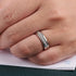 Hallmarked Silver Ring With Classic Diamond for Men