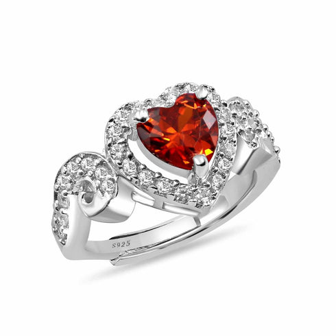 Vintage Beauty Heart Sterling Silver Ring