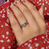 Zarkan Crown Heart American Diamond  925 Sterling Silver Ring