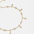 Hallmark Silver Golden Sparkle Drop Pair Gold Plated Anklet