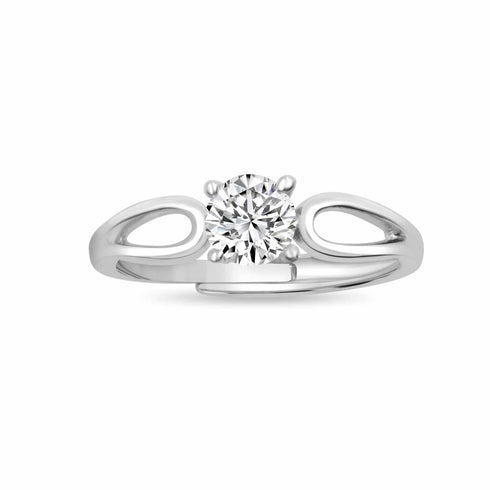 Beauty Of Minimal Sterling Silver Solitaire Ring