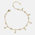 Hallmark Silver Golden Sparkle Drop Pair Gold Plated Anklet