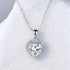 Hallmark Silver White Heart Cut Solitaire Ring And Pendant Set