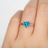 Hallmark Silver Blue Heart Ring And Pendant Set