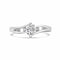 Wave Minimal Solitaire Sterling Silver Ring